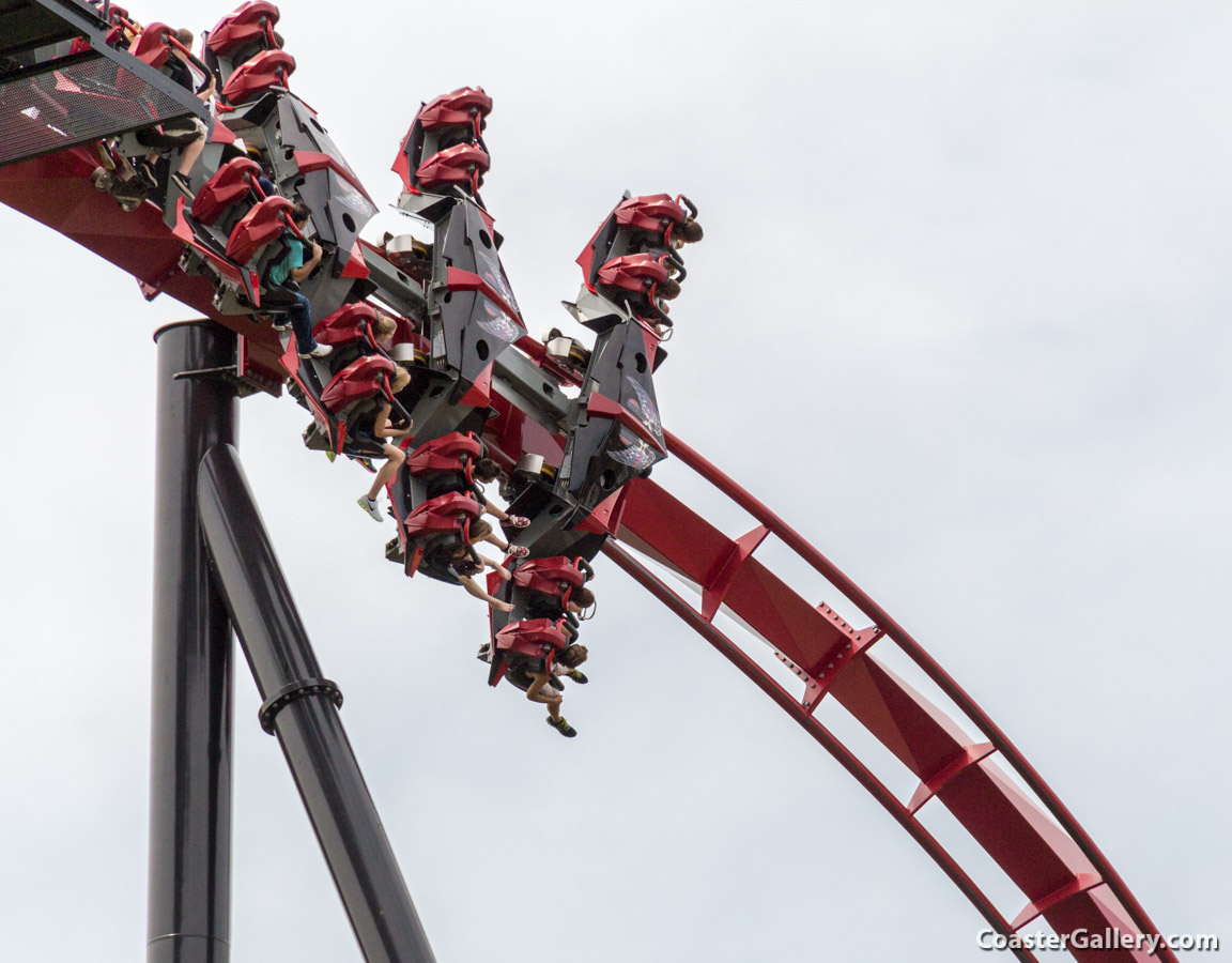 Dive Loop on the X-Flight roller coaster