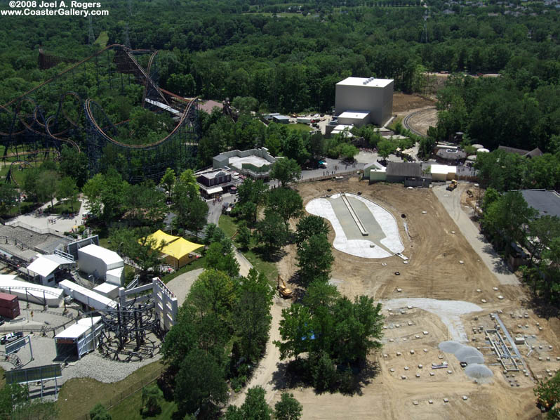 Diamondback roller coaster under construction