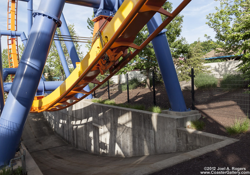 Dorney Park's roller coaster swooping under the ground