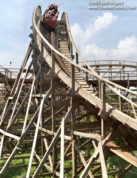 Wildcat roller coaster designed by Mike Boodley and Great Coasters International
