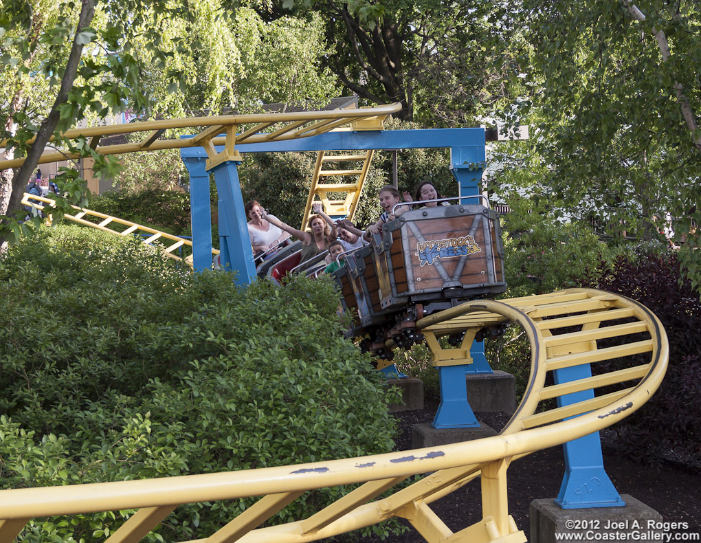 Roller coaster in Planet Snoopy in Dorney Park