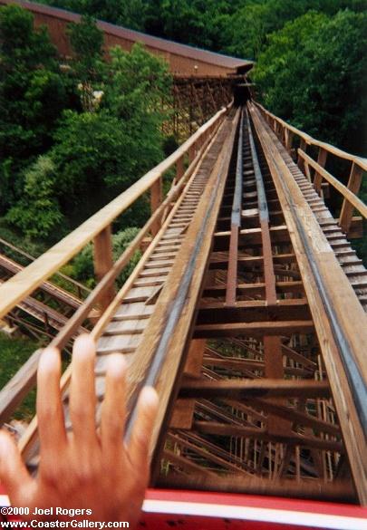 View from the second lift hill of King Island's Beast