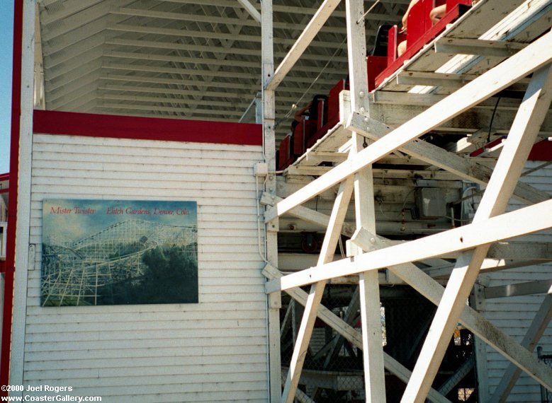 Historic Postcards on the loading platform of Twister
