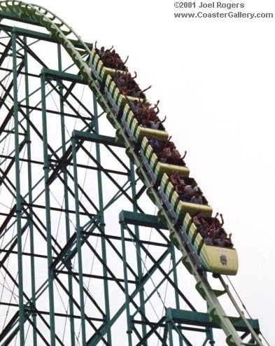 First drop on the Wild Thing coaster