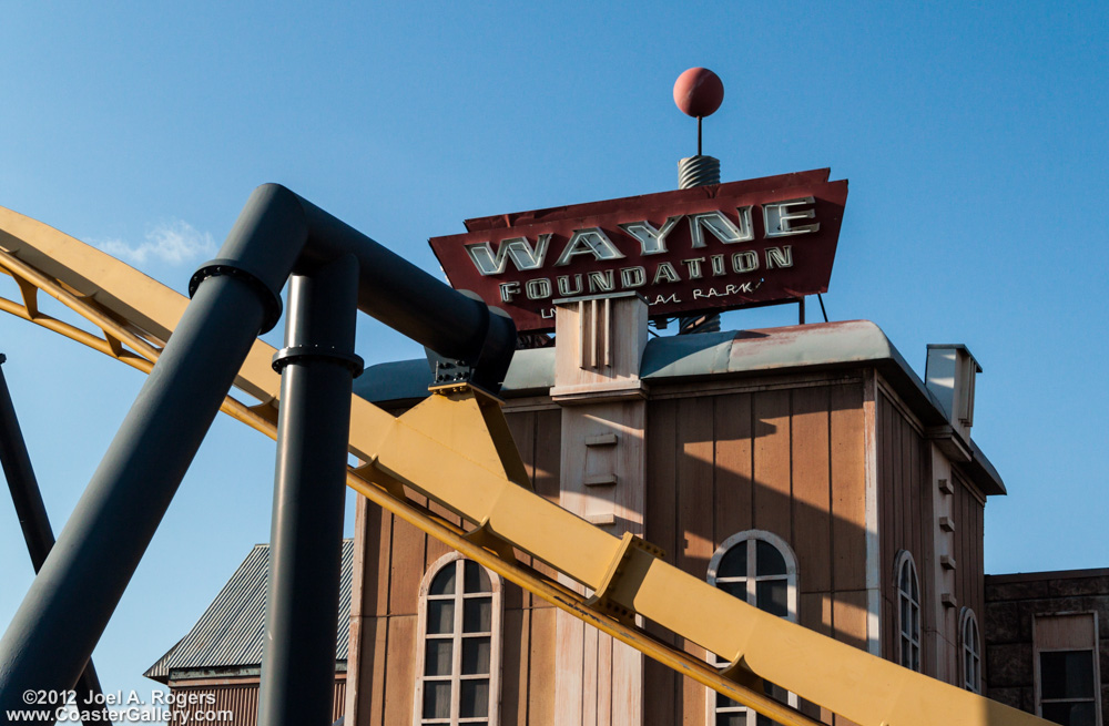 Wayne Foundation sign based on the Batman comic books