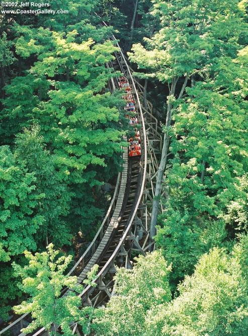 Boulder Dash coaster in the woods
