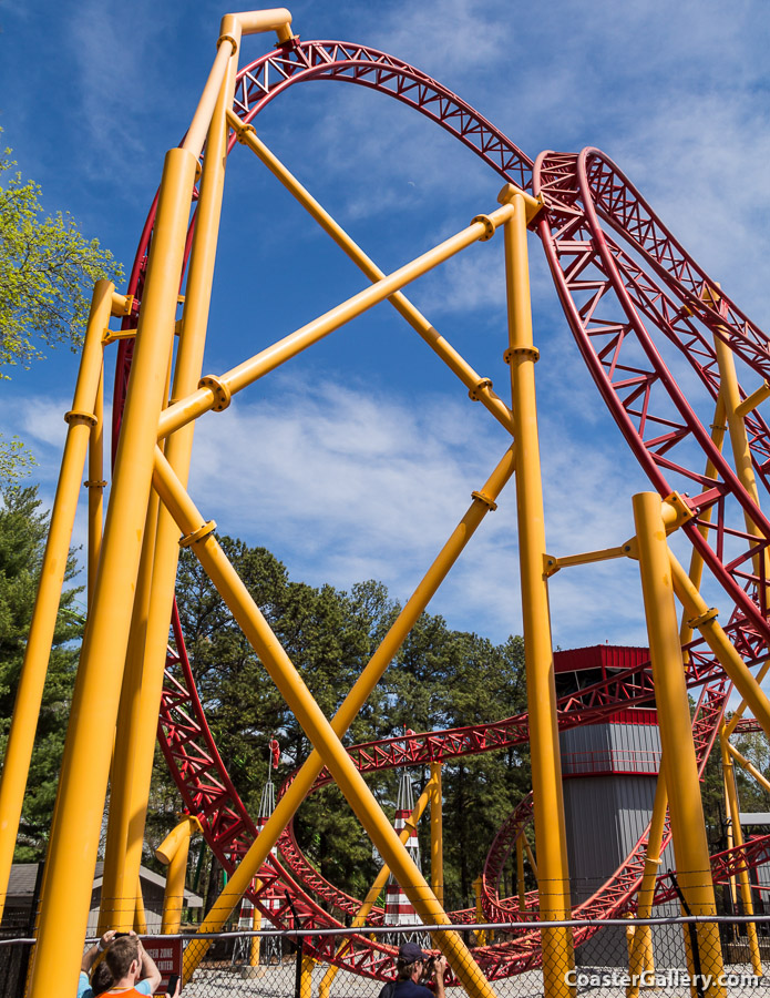 Behind the scenes tour of the Dare Devil Dive at Six Flags Over Georgia