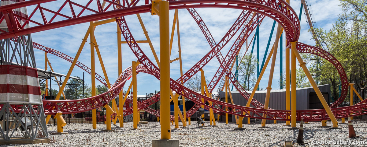 Roller coaster track - Dare Devil Dive at Six Flags Over Georgia