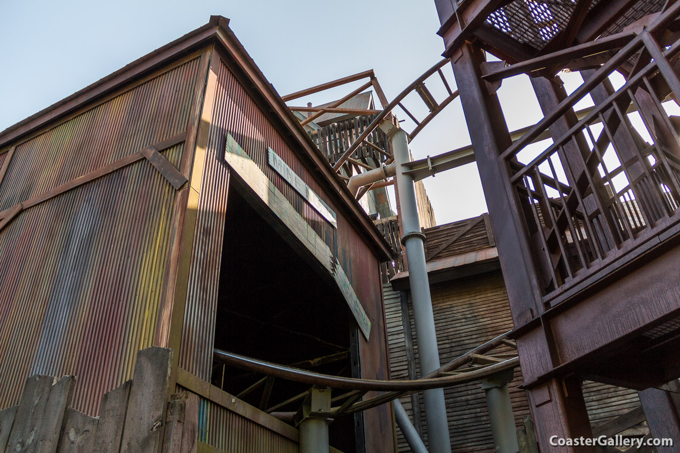 Mystery Mine indoor and outdoor roller coaster