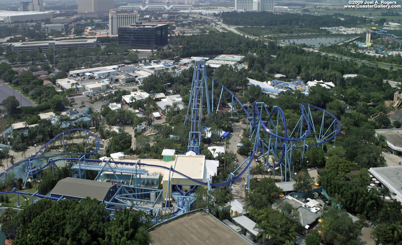 layout of a huge roller coaster
