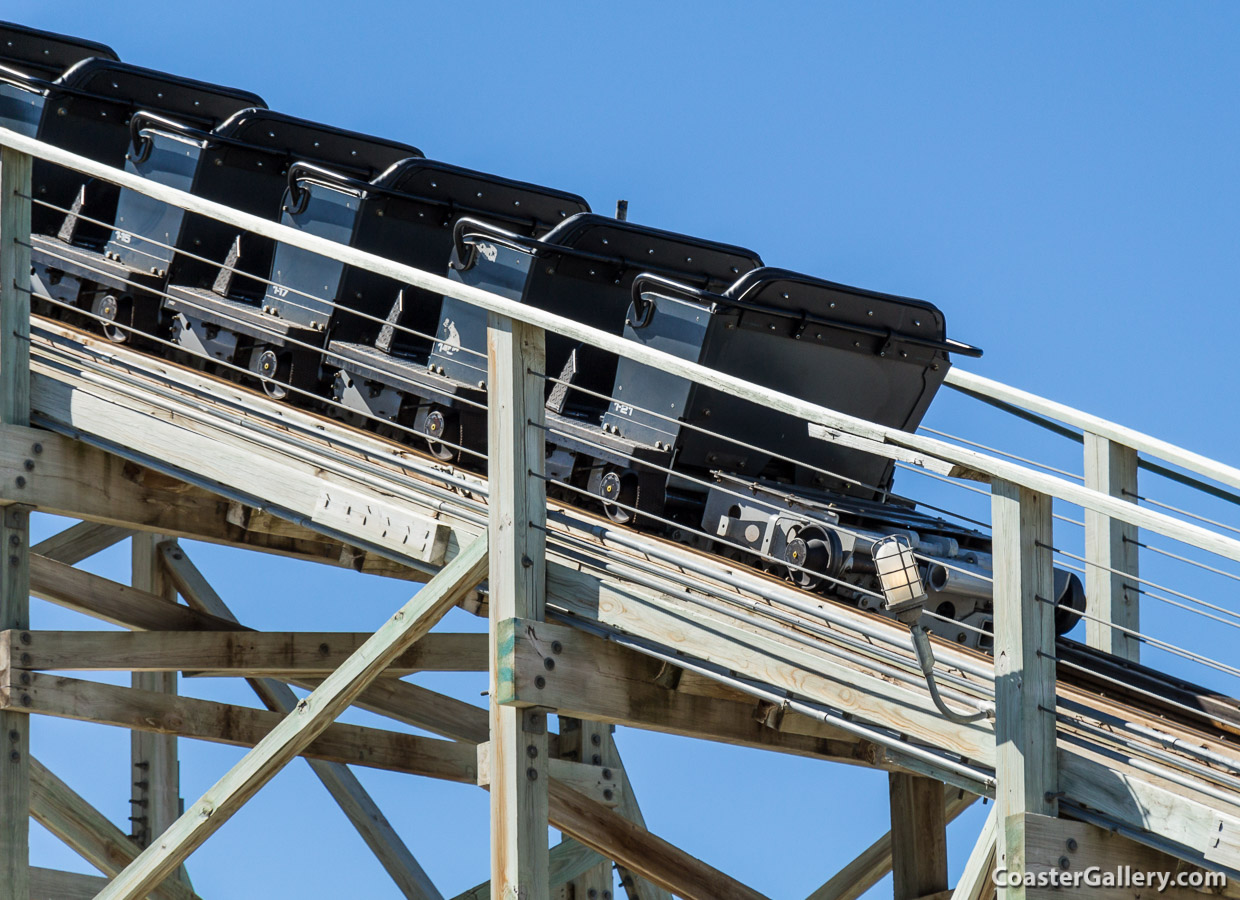 Sound System on a wooden roller coaster