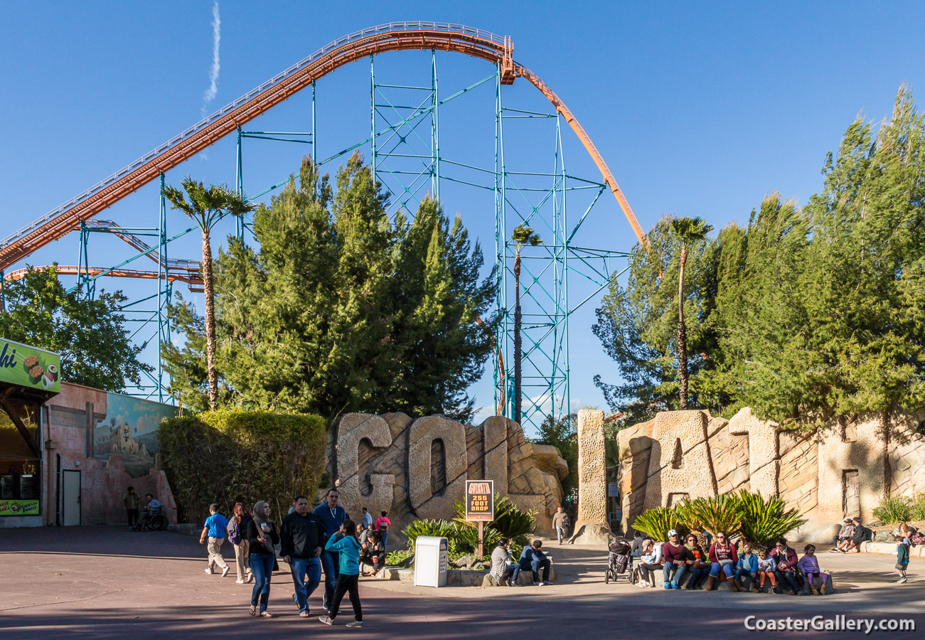 Goliath sign at Six Flags Magic Mountain