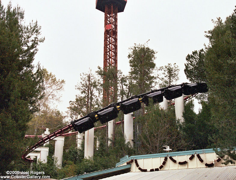 Suspended roller coaster from Arrow Dynamics