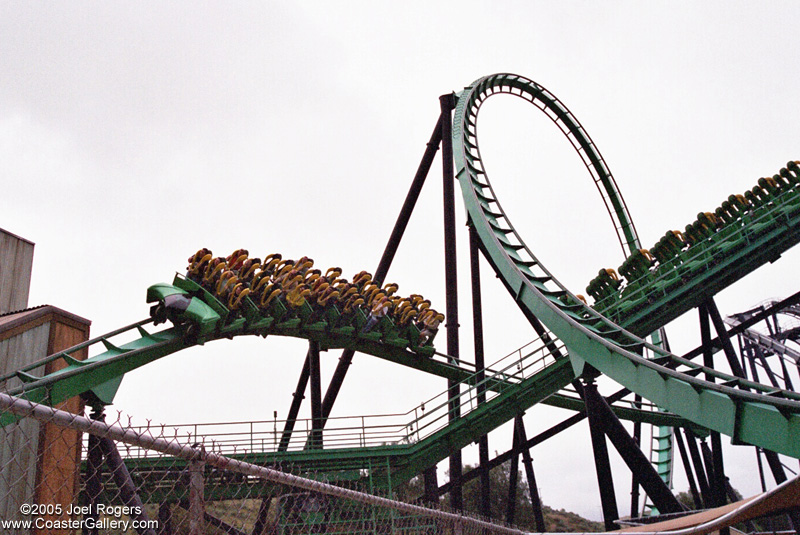 Riddler's Revenge coaster at Magic Mountain
