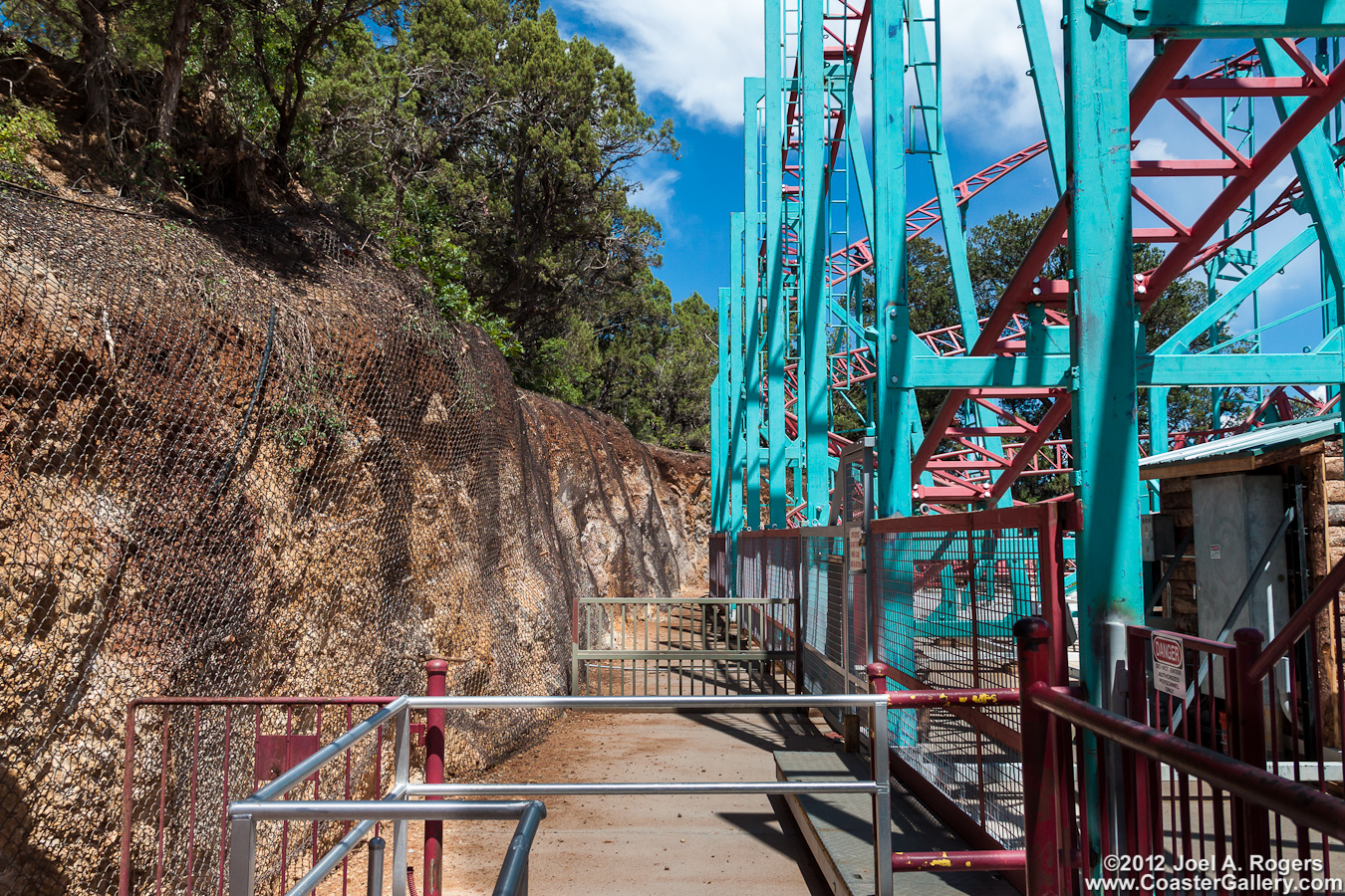 Amazing mountaintop location of a thrill ride