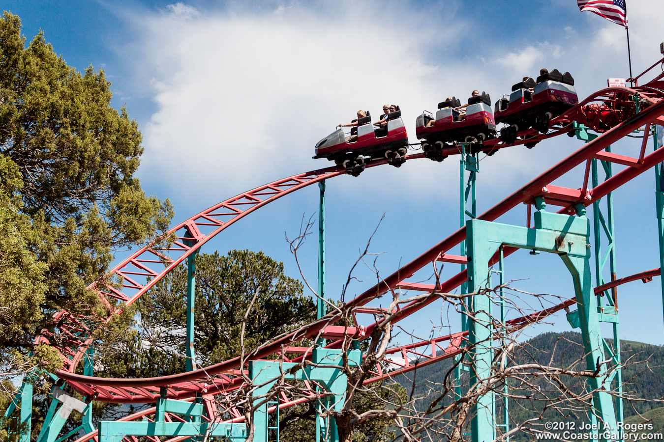 Roller coaster traveling in Europe