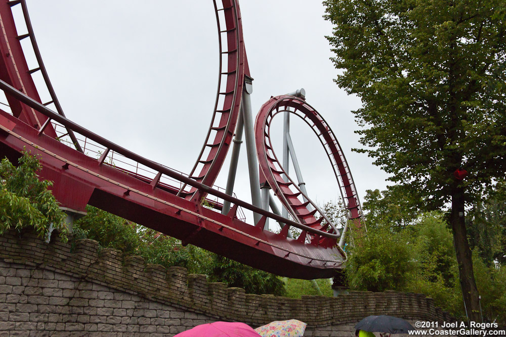 Floorless roller coaster at Tivoli Gardens