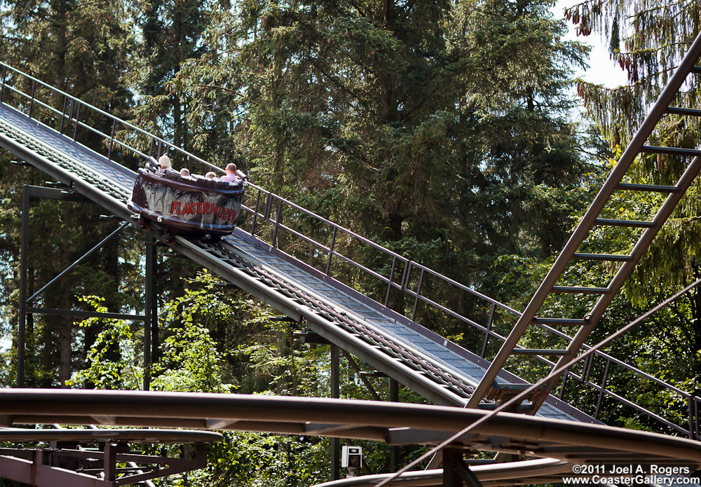 Flagermusen spinning roller coaster