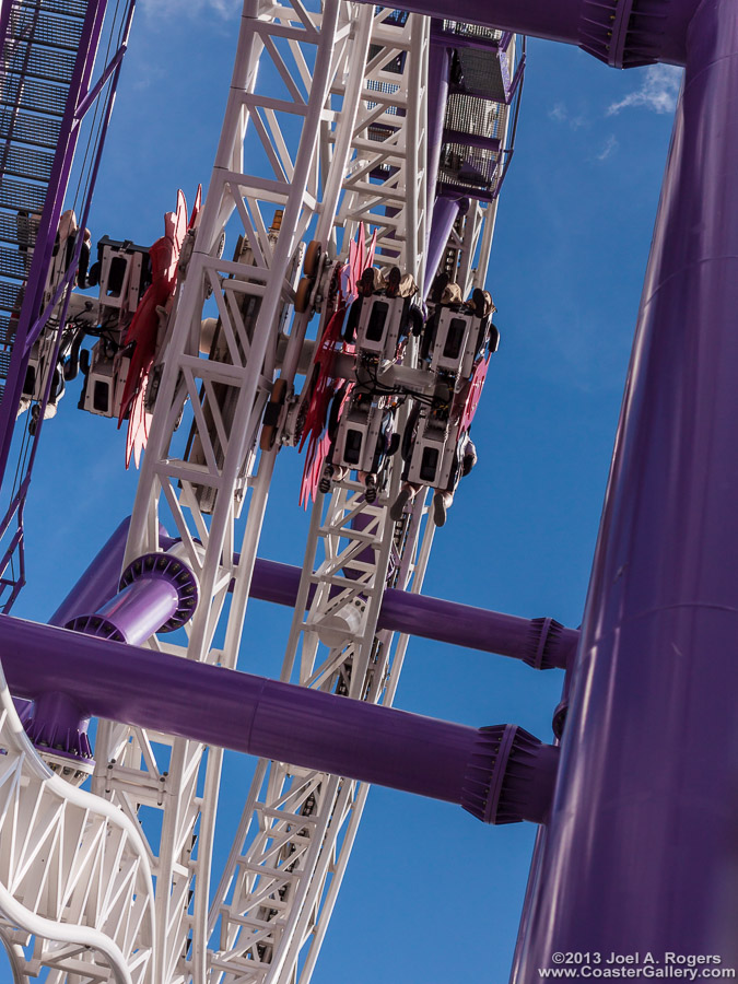 Pictures of the Insane roller coaster.