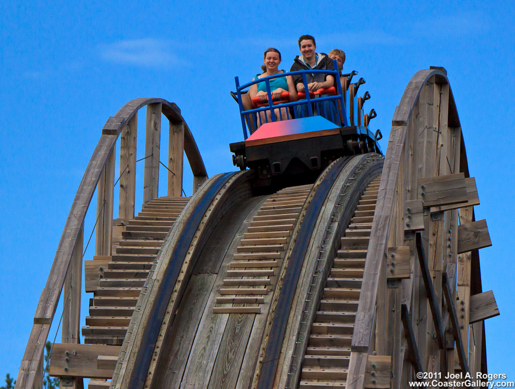 Roller coaster train construction