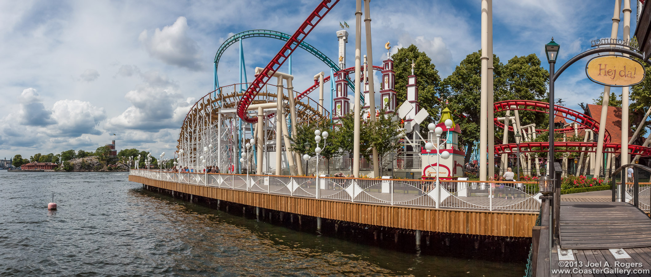 at a wonderful setting for an amusement park