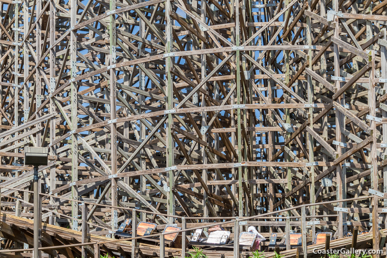 Wood roller coaster - Boardwalk Bullet at Kemah Boardwalk