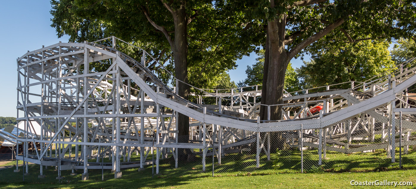 Bear Trax roller coaster at Seabreeze amusement park