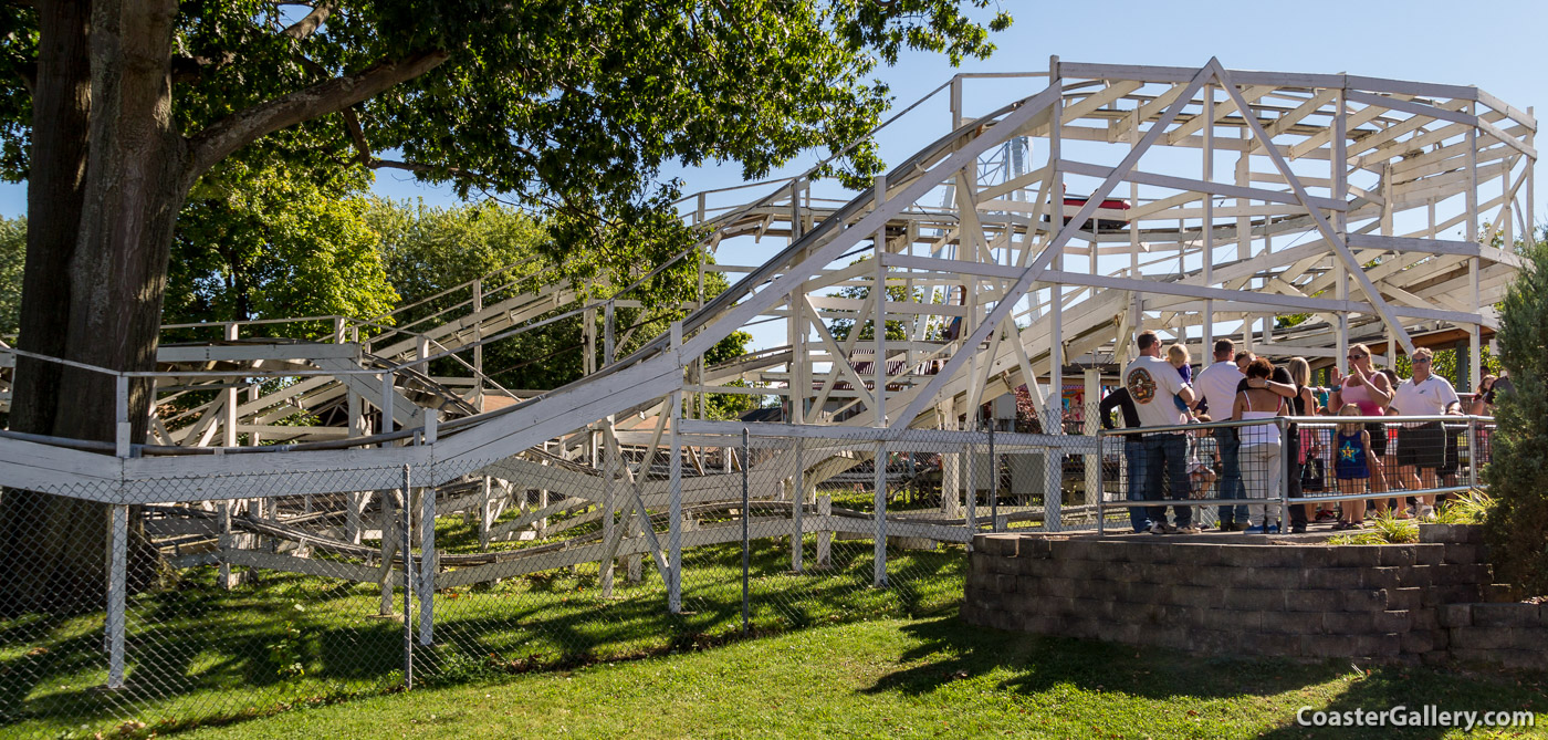 Bear Trax roller coaster at Seabreeze amusement park