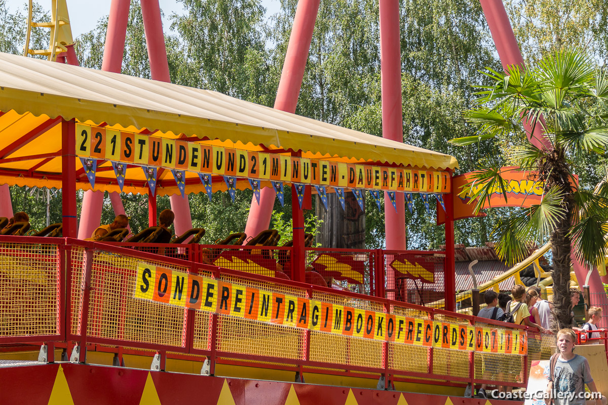 Guinness World Record for the longest ride on a roller coaster