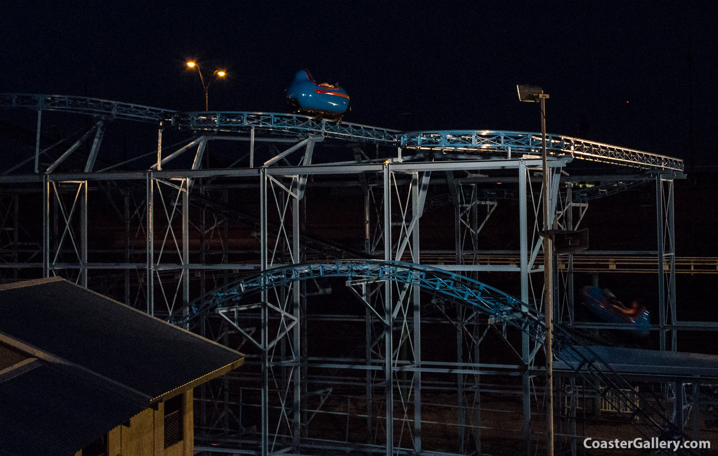 Cyclone roller coaster at the Wonderland amusement park