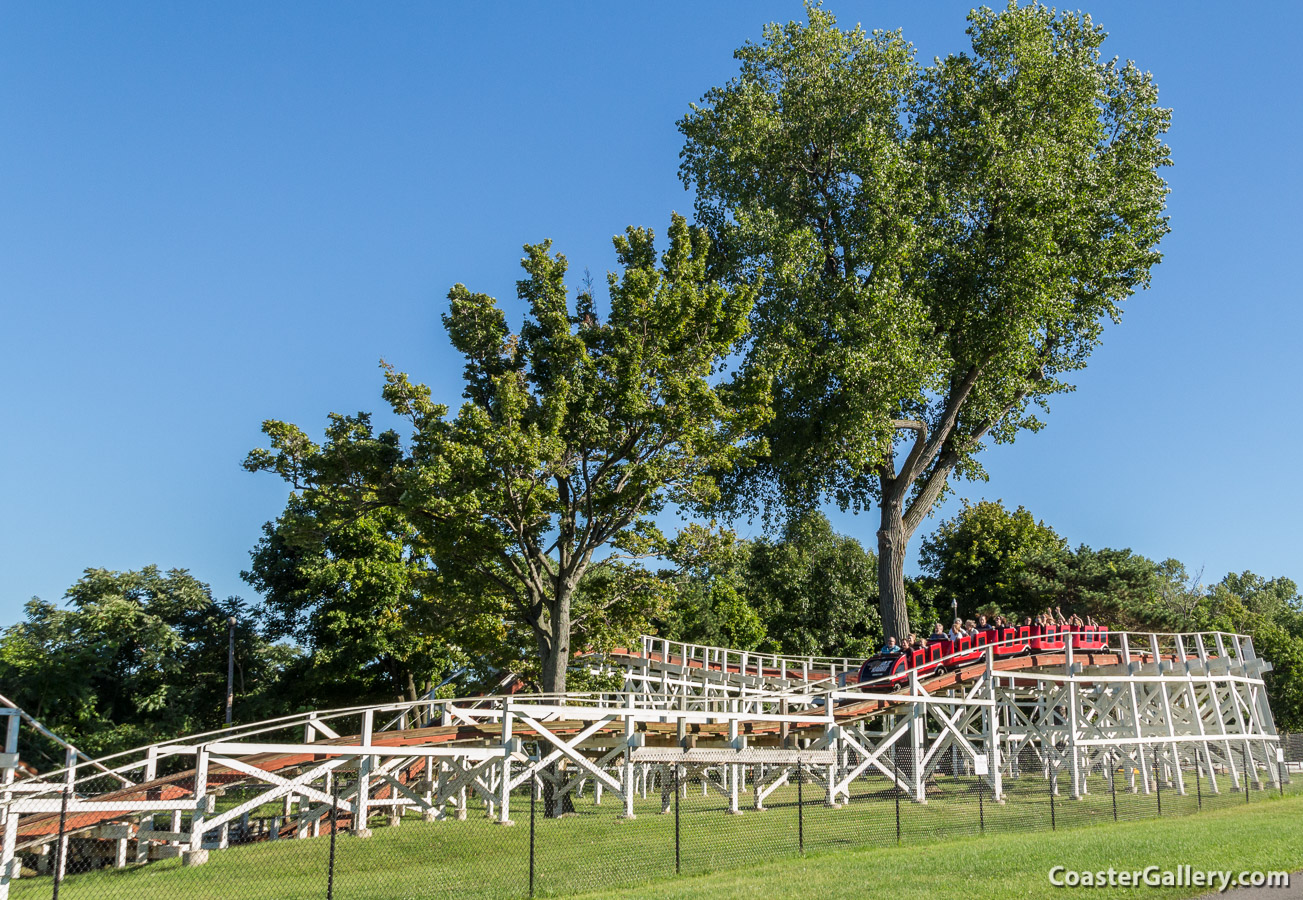 Pictures of the Jack Rabbit coaster at Seabreeze amusement park