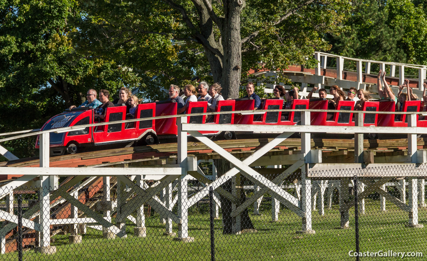 Morgan Manufacturing wooden roller coaster train