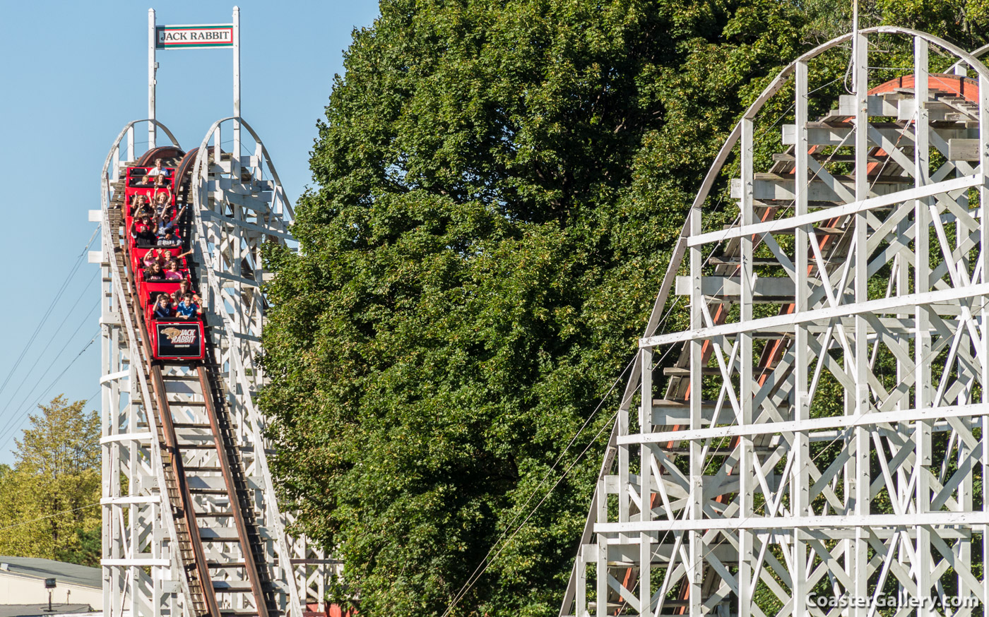 Jack Rabbit coaster at Seabreeze amusement park