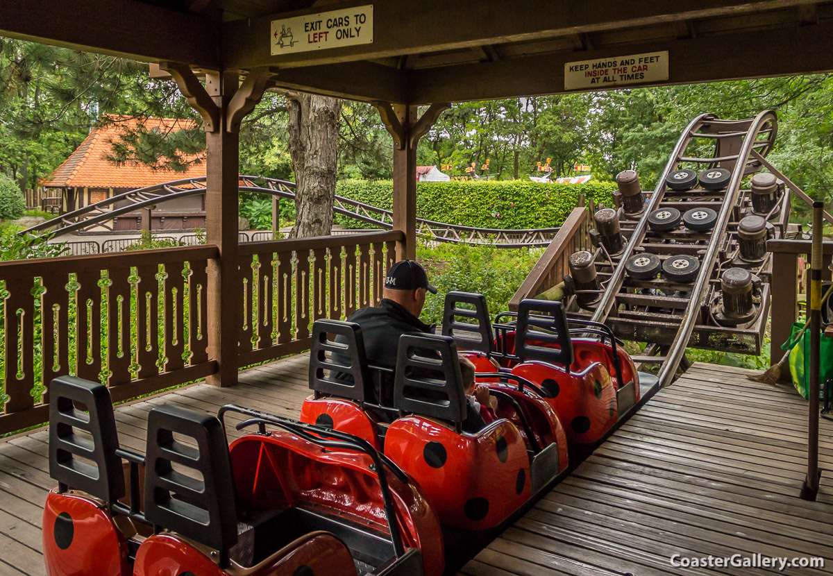 Electric motors and tires that are used to pull a train up a hill