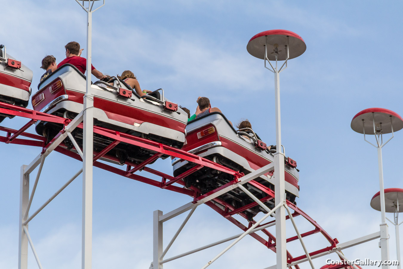 Safety mechanims on the Mouse Trap Coaster at Wonderland Park