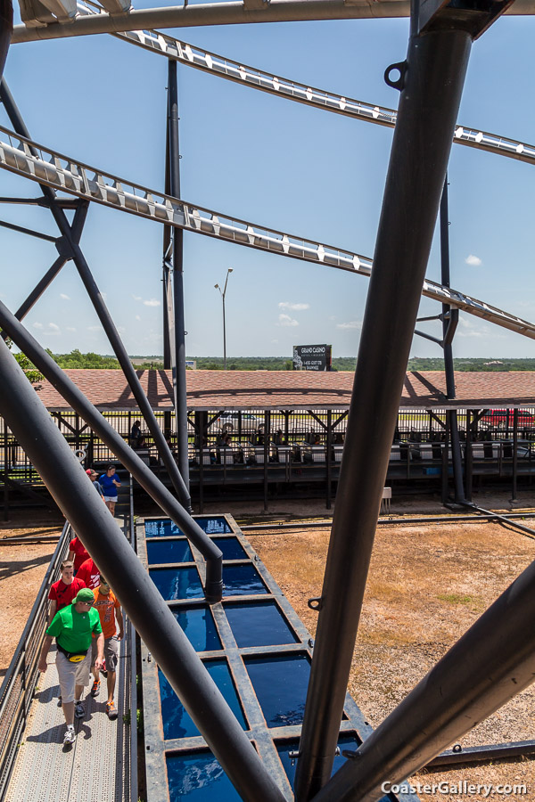 Water tank weights on the Silver Bullet at Frontier City