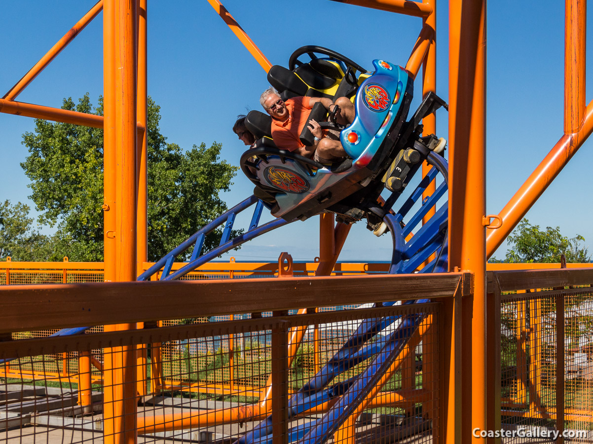 Whirlwind coaster at Seabreeze amusement park