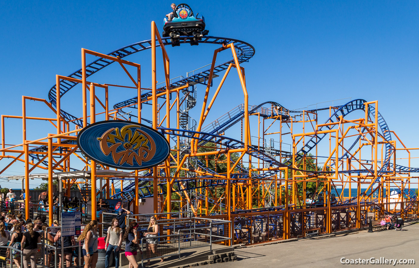 Whirlwind coaster at Seabreeze amusement park