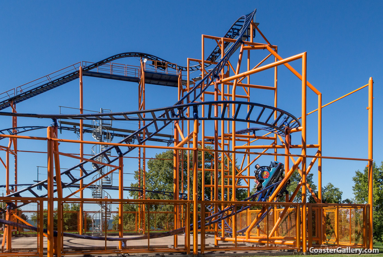 Whirlwind coaster at Seabreeze amusement park