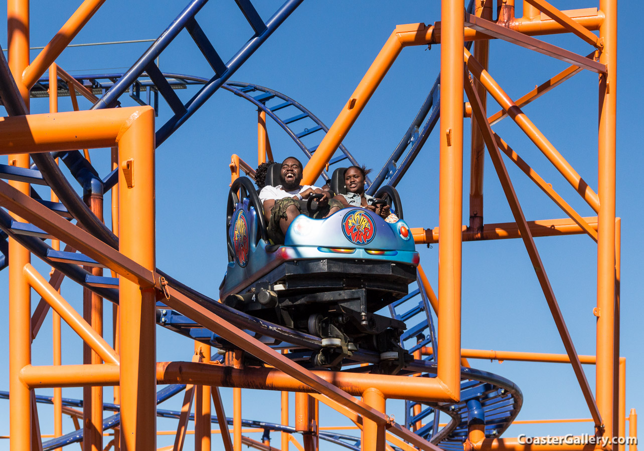 Whirlwind coaster at Seabreeze amusement park