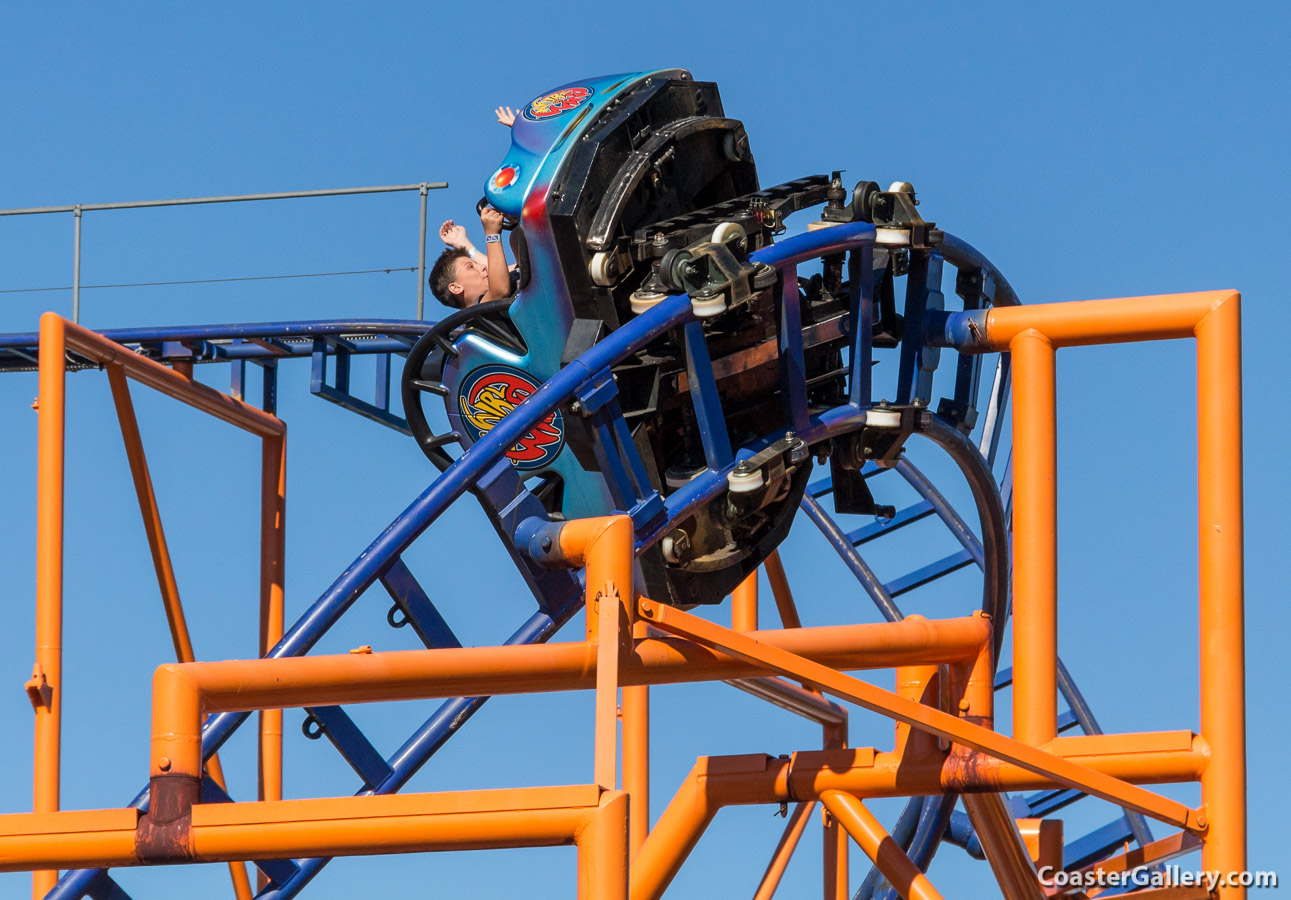 Whirlwind coaster at Seabreeze amusement park