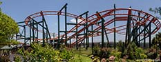 Panorama of the Steel Lasso roller coaster
