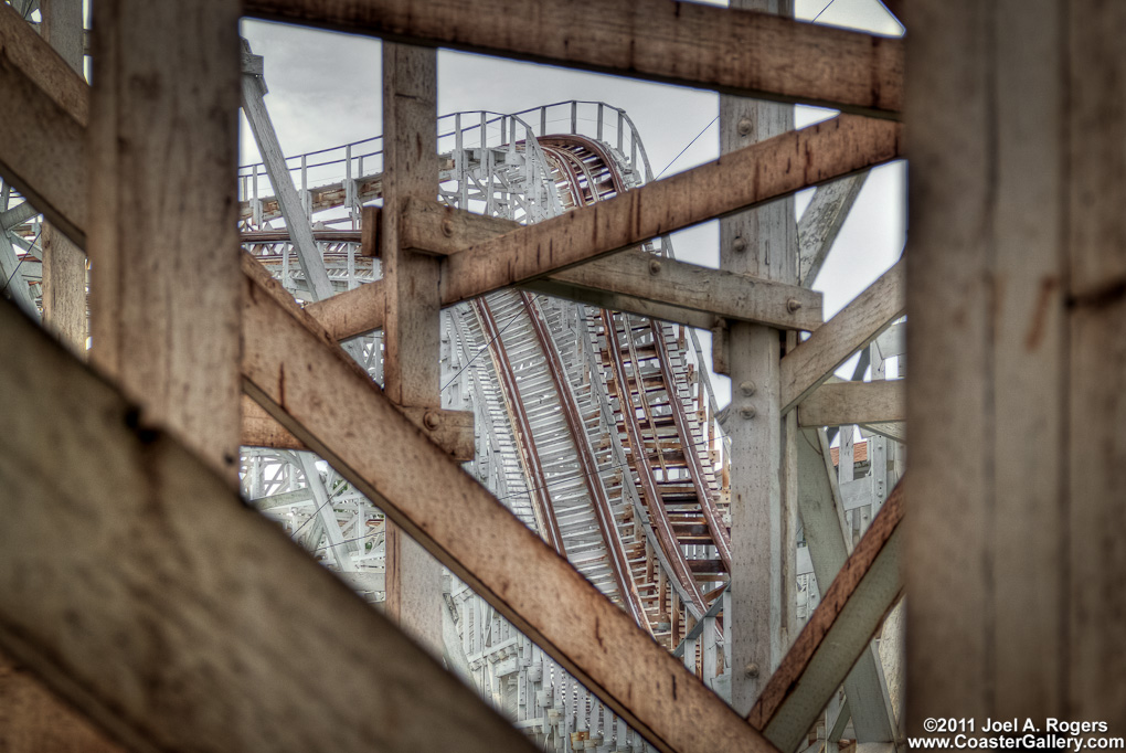 Wooden twister roller coaster located in the United States of America