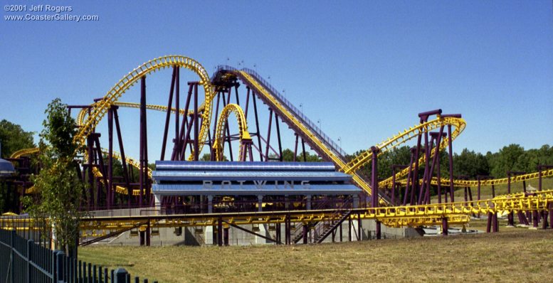 Batman themed roller coaster at Six Flags America