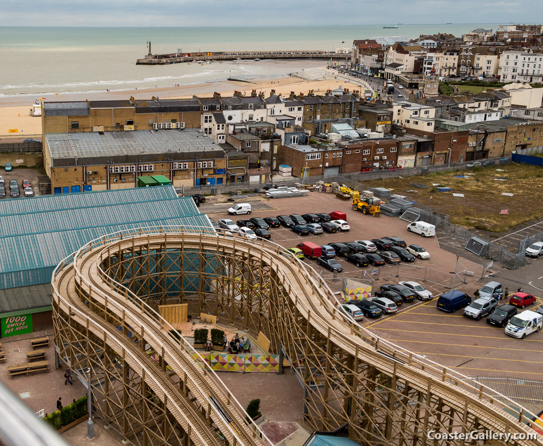 Aerial view of the North Sea and the Beach by Dreamland