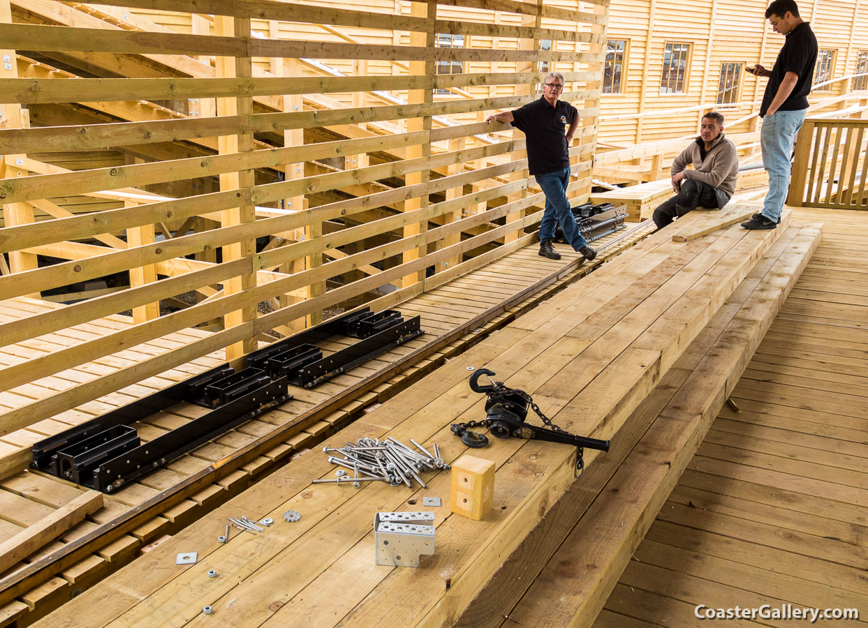 The Scenic Railway roller coaster under construction in the UK