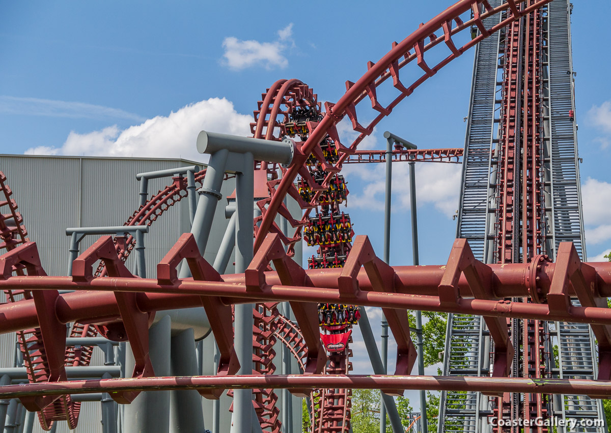 G-forces on the Vertical loop on a flying roller coaster in Ohio