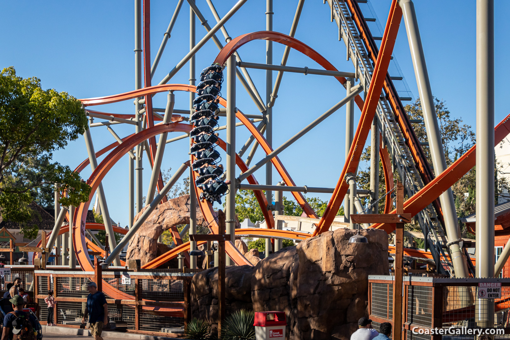 Quick changes in direction on a roller coaster.