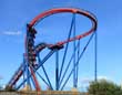 A picture of a vertical drop on a thrill ride in Texas