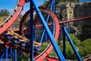 Corkscrew roll on a Bolliger and Mabillard floorless coaster